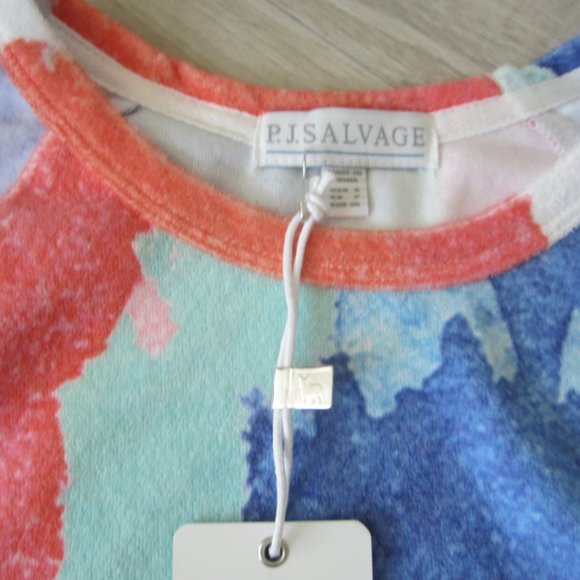 NWT - P.J.Salvage - Two Piece - Rainbow Tie Died Terry Cloth fabric pant/top - Picture 2 of 5